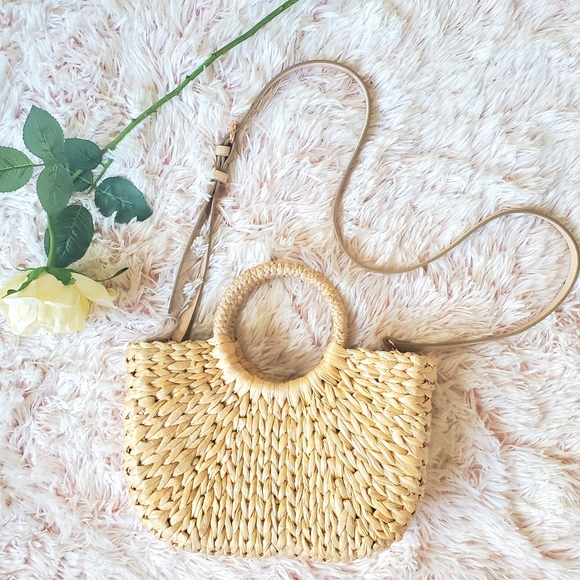 LC Lauren Conrad Bags Lc Lauren Conrad Boho Indie Woven Straw
